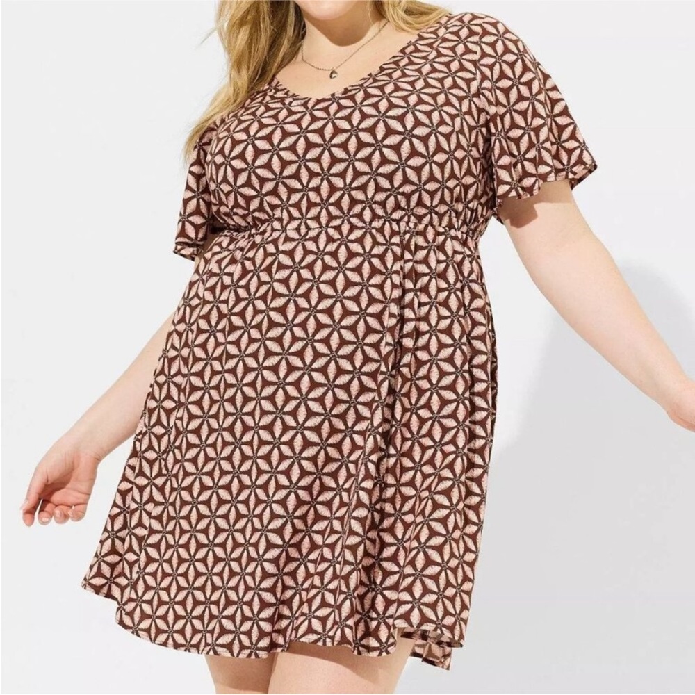 Plus Size Torrid Mini Challis Dress with pockets